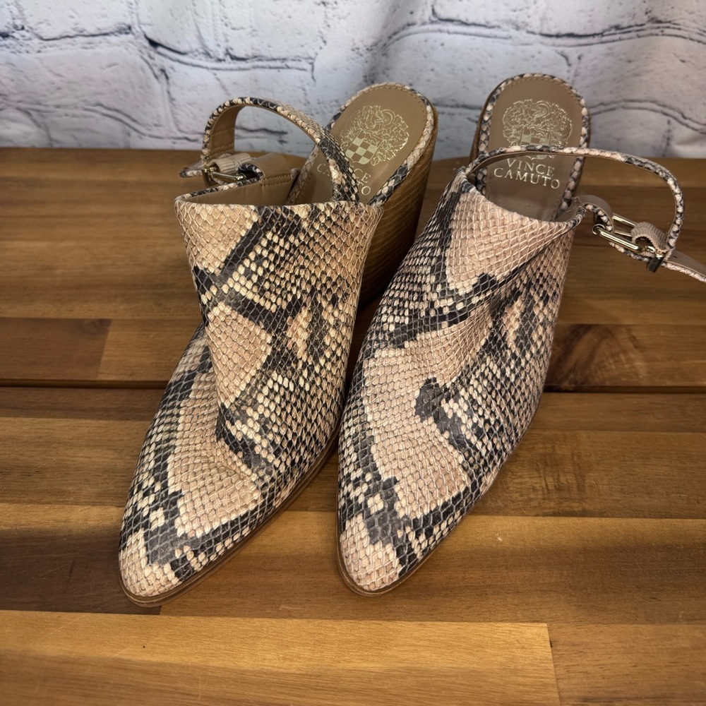 Vince Camuto Women's Snake Print Heels
